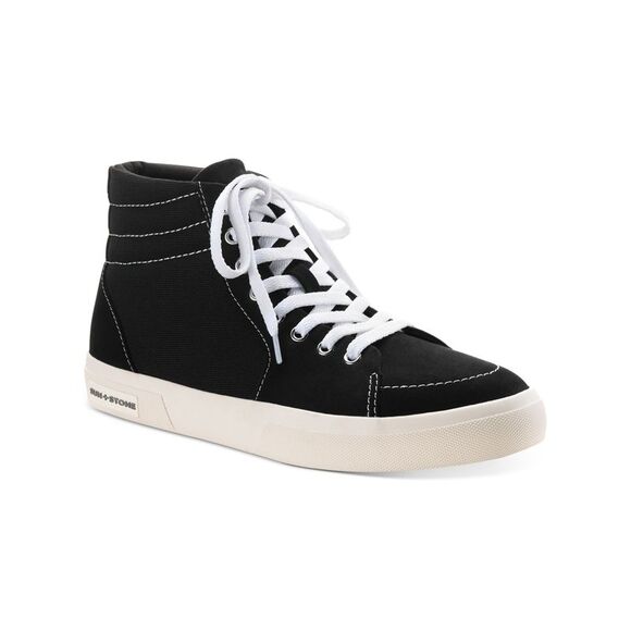 SUN STONE Other - SUN STONE Mens Black Jett Round Toe Platform Lace-Up Sneakers Shoes 10 M